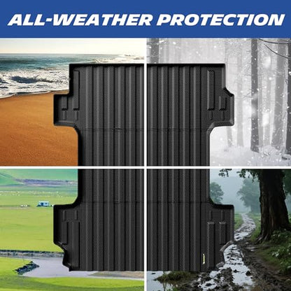 MICHELIN Truck Bed Mat for 2019-2026 Chevy Silverado/GMC Sierra 1500 6.6 FT / 79.4" Only (Not Fit Optional CarbonPro Bed), All-Weather Truck Bed Liner, Custom Fit, Durable TPE Bedliner, Non-Slip - size: 2) Silverado/Sierra 1500 | 19-26 | 6.6 FT