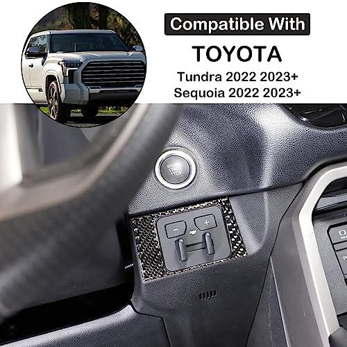 Car Center Control Brake Gain Switch Decorative Frame Sticker Compatible with Toyota Tundra/Sequoia 2022-2024 Real Carbon Fiber Brake Gain Switch Panel Protect Cover Trim Sticker Interior Accessories - size: Brake Gain Switch Trim Frame Sticker