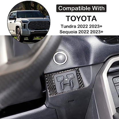 Car Center Control Brake Gain Switch Decorative Frame Sticker Compatible with Toyota Tundra/Sequoia 2022-2024 Real Carbon Fiber Brake Gain Switch Panel Protect Cover Trim Sticker Interior Accessories - size: Brake Gain Switch Trim Frame Sticker