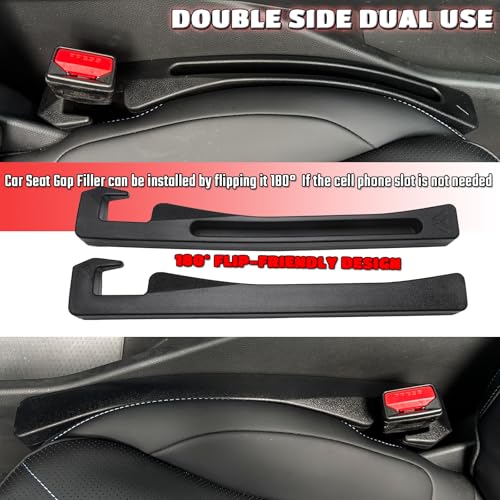 Toyota Grand Highlander Seat Gap Filler, Car Seat Gap Filler Organizer Stop Things from Dropping Customized Interior Accessories for Toyota Black, 2 Pack
