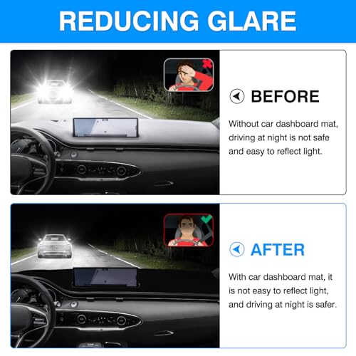 Autorder Dashboard Cover Mat for 2022-2025 Genesis GV70 Accessories Dash Cover Upgrade Velvet Dash Mat Sunshade Glare UV Rays Protector - size: For Genesis GV70 2022-2025