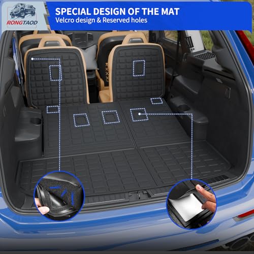 Floor Mats Compatible with 2020-2025 Hyundai Palisade 7 Seats Cargo Mat 2nd&3rd Row Kick Mat 2024 Palisade Accessories (2nd Row Backrest Mat+Trunk Mat with Backrest Mat+Floor Mats)