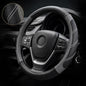 Elantrip Leather Large Steering Wheel Cover 14 1/2 inch to 15 inch Universal, Soft Grip Breathable for Car Truck SUV Jeep Anti Slip Gray - color: Gray, size: 14 1/2 - 15 Inch