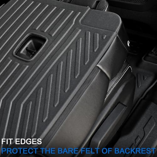Kick Mats for 2021-2025 2026 Jeep Grand Cherokee L with 2nd Row Captain Chairs (Only for 6-Seater), All Weather TPE SeatBack Protector Accessories (L | 2nd Row Backrest Mats) - style: Grand Cherokee L | 2021-2026 | 2nd Row Backrest Mats