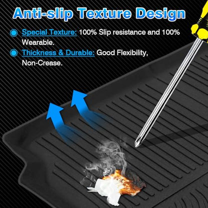 Cartist Cargo Mat for Jeep Compass 2017-2025 2026, All Weather Cargo Mat for Compass Accessories, Heavy Duty Trunk Mat with Backrest Mat, Car Accessories - size: 1)Jeep Compass 17-26