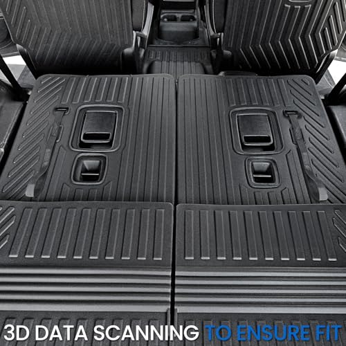 Cargo Mat Backrest Mats for 2021-2025 2026 Jeep Grand Cherokee L (3rd Row Manual & Power Fold), All Weather TPE Trunk Mat Cargo Liner Car Accessories (L | Cargo Mat+3rd Row Backrest Mats) - style: Grand Cherokee L | 2021-2026 | Cargo Mat+3rd Row Backrest