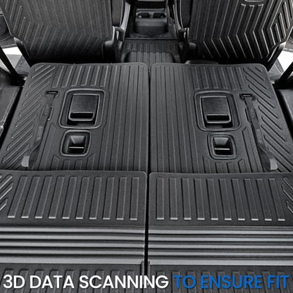 Cargo Mat Backrest Mats for 2021-2025 2026 Jeep Grand Cherokee L (3rd Row Manual & Power Fold), All Weather TPE Trunk Mat Cargo Liner Car Accessories (L | Cargo Mat+3rd Row Backrest Mats) - style: Grand Cherokee L | 2021-2026 | Cargo Mat+3rd Row Backrest