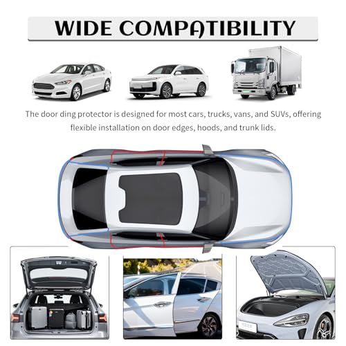 16.4Ft Car Door Edge Guards,Anti-Collision Car Door Protector Edge Guards Strip Avoid Scratche/Dust/Protect Interior,Universal Cars Doors Trim Protector for Doors/Hood/Trunk