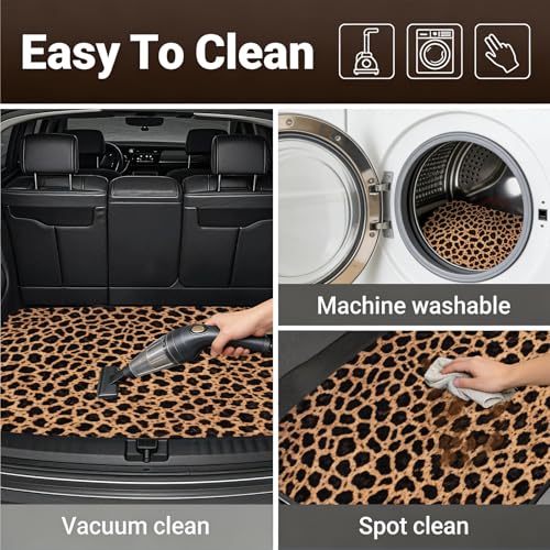 Automotive Floor Mats 5 Pcs, Universal Car Floor Mats, Leopard Print Cargo Liner, Car Accessory for SUVs/Sedan/Wagons, Durable Protective Mat, Trunk Liner for Families/Travel Enthusiasts - style: Bundle 6