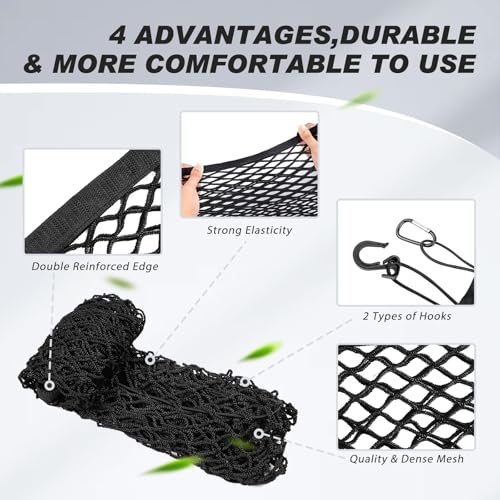 Truck Bed Cargo Net for Toyota Tundra 2022-2025 2026 Accessories, Karltys Envelope Style Pickup Truck Cargo Net for Tundra, Heavy Duty Nylon Mesh Storage Trunk Netting Organizer - size: for Toyota Tundra