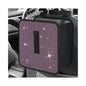 Car Foldable Trash Can, Bling Rhinestone Oxford Garbage Container Hanging Waterproof Organizer, Mini Crystal Dustbin Waste Basket Leakproof Trash Bin for Car Office Kitchen (Light Pink) - color: Light Pink