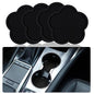 GArhomxy Non-Slip Cup Coaster, 4pcs Universal Shaped Coaster, PVC Flower, Crystal Car Interior (Black) - color: Black
