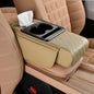 Universal Car Armrest Cushion, 5-in-1 Center Console Cover with Cup Holder, Phone Slot, Tissue Box Slot (Style-C) - style: Style-C