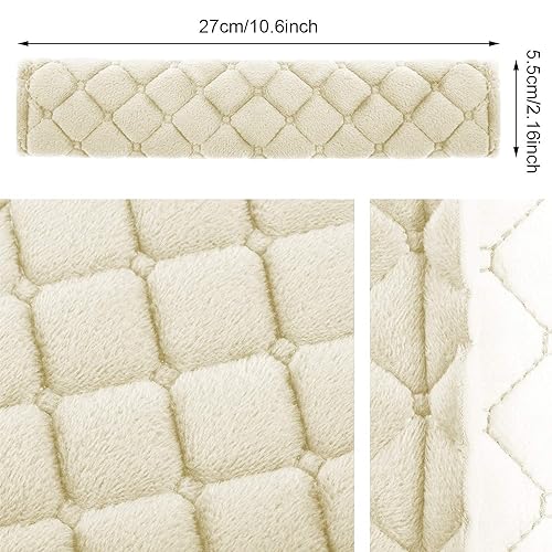 Tatuo 4 Pack Seat Belt Cover Extra Long Seat Belt Pads for Car Soft Comfort Shoulder Strap Covers Harness Pads Helps Protect Your Neck and Shoulder(10.6 Inch,Beige)