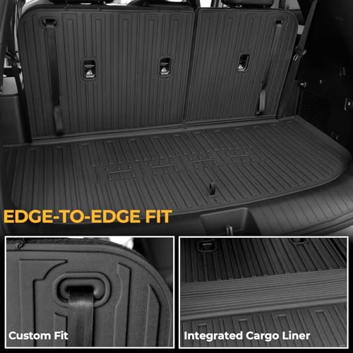 Floor Mats for Kia Telluride 2027, All Weather Floor Mats Trunk Cargo Liner with Backrest Protectors Accessories, Full Coverage Set (Fit 7 Sests) - size: For Kia Telluride | 2027