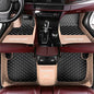 MELKEN Custom Fit Leather Car Floor Mats for 95% of Cars Full Coverage Floor Liners Car Mats (Black & Beige) - color: Black & Beige