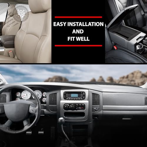 Dash Cover Dashboard Panel, Fit Dodge Ram 1500 2002-2005/2500 3500 2003-2005, Instrument Panel Cover Black - color: BLACK