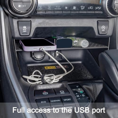 Center Console Organizer Compatible with Toyota RAV4 2019-2025 and 2021-2025 RAV-4 Prime, ABS Material Insert Tray Gear Shift Secondary Storage Box