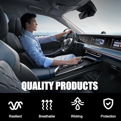 Car Gear Shift Knob Cover, Breathable Automotive Shift Knob Gear Handle Stick Protector Cover, Anti-Slip Anti-Scratch Auto Stick Shift Cover, Universal Car Accessories (Black+Red, Stick-on) - color: Black+Red, size: Stick-on