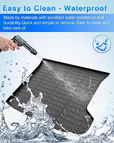 Cartist Cargo Liner Fits for KIA EV6 2022-2024, GT/GT-Line, All Weather Trunk Mat for ev6 Accessories Heavy Duty Waterproof Black TPE - size: 5)Kia EV6【2022-2024】