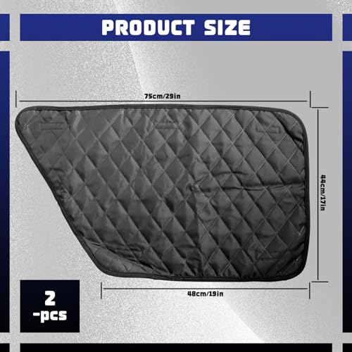 Yitexin 1 Pair Car Door Protector for Dogs, Waterproof & Anti-Slip Pet Car Door Covers, Black Vehicle Dog Car Window Protector Scratch Guard Accessories from Scratching (Oxford & PP)