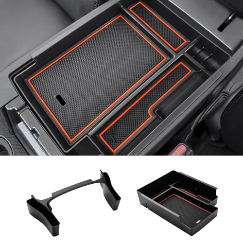 Autorder 2PCS Center Console Organizer for 2010-2024 Toyota 4Runner Accessories Armrest Storage Box Secondary Insert Tray Gear Shift Organizer Tray with Anti-Slip Mat - size: 2010-2024 Toyota 4Runner 2PCS