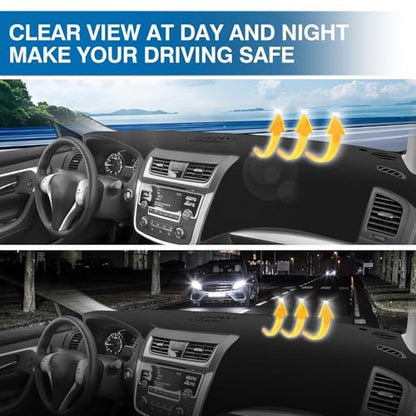 KUST Black Dash Cover for Nissan Altima L33 2013-2018 Non-Slip Dashboard Cover Polyester Center Console Dash Cover Interior Accessories for Altima Custom Fit Dash Mat Sunshade No Glare - size: For Altima 13-18