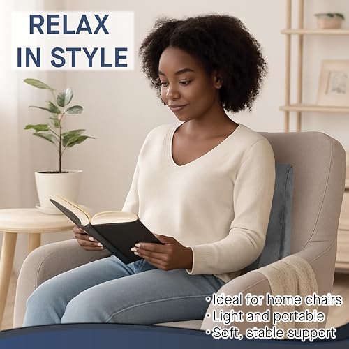 Samsonite Ergonomic Lumbar Support Pillow for Office Chair and Car Seat - Memory Foam Back Support Lumbar Pillow, Premium Cushion Chair Support for Lower Back Pain Relief and Versatile Use (Gray)