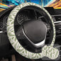 Leaves and Herbs Steering Wheel Cover with 2 Pcs Car Coasters Neoprene Steering Wheel Cover for Women Men Anti-Slip Breathable Car Accessories Universal 15 Inch Fit Auto Cars Trucks - color: Leaves and Herbs
