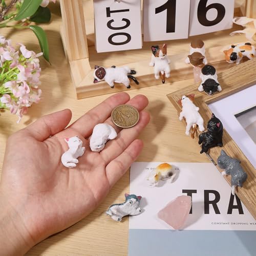 12 Pcs Cat Car Interior Accessories Cat Car Dashboard Decorations Dash Decor Rearview Mirror Ornament
