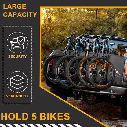 Himal Outdoors Tailgate Pad for Mountain Bike, Tailgate Protection Pad with Tool Pockets, Fits Most Truck Carries Up to 5 Bikes - color: Small for 5 bikes