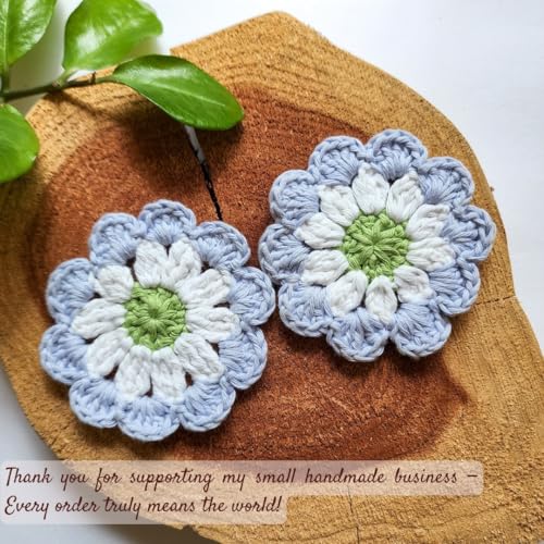 Cotton Car Coasters 2pc Car Cup Coasters Cute car Accessories for Women car Coaster for Cup Holders (Misty Bloom) - color: Misty Bloom