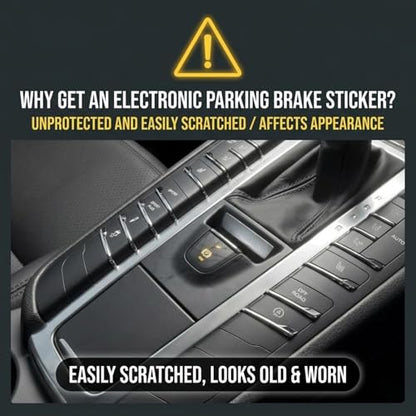 Red Parking Brake Button Cover for Porsche Macan 2014-2021, Premium Interior Electronic Handbrake P Switch Sticker, Auto Knob Modification Decorative Trim Accessories