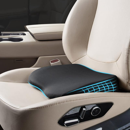 Car Seat Cushion for Driving,Car Booster Seat Cushion for Short Drivers,Portable Driver Seat Cushion to Raise Height 3.5 in,Office Chair Back Support Pillow for Lower Back Pain Relief