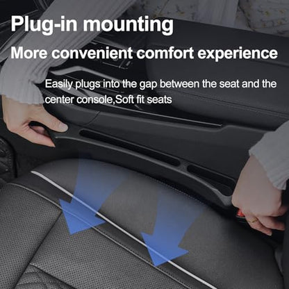 Car Seat Gap Filler Set of 2,Upgrade 3 Generation Car Seat Gap Plug to Prevent Falling of Essential Car Accessories,Car Side Seat Gap Filler with Organizer