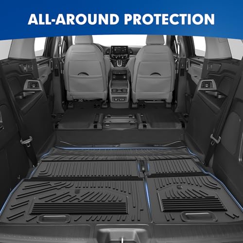 Mixsuper Cargo Liner for Honda Odyssey 2018-2024 2025 2026, All Weather Trunk Mat Backrest Mat TPE Back Seat Cover Protector for Odyssey Accessories - size: 18-26 |Odyssey| Cargo & Backrest Mat
