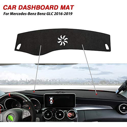 Cartist Suede Dash Mat for Mercedes Benz GLC 2016-2021 2022 Dash Cover Nonslip Dashboard Mat Protector Sunshade No Glare - size: dash mat for Benz GLC 2016-2022