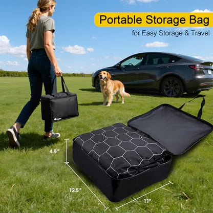 Dog Seat Covers for Tesla Model Y,Dog Hammock for Tesla with Side Flaps, 100% Waterproof Tesla Model Y Dog Accessories with Mesh Window & Headrest Protector Easy Clean up Pet Car Seat Cover - size: Cover Seat for Model Y