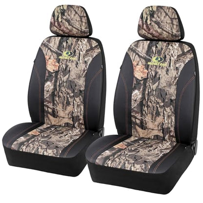 Mossy Oak Front Camo Seat Covers Low Back - Made with Premium PVC & Canvas Fabric, Airbag Compatible, Universial Fit Most Bucket Seats - Official Licensed Product - size: PVC & Canvas Low Back Front Seat Covers