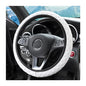 zipelo Elastic Stretch Steering Wheel Cover, Microfiber Breathable Ice Silk, Universal 15 Inch Anti-Slip Car Steering Wheel Protector, Warm in Winter and Cool in Summer, for Men and Women (White) - color: White