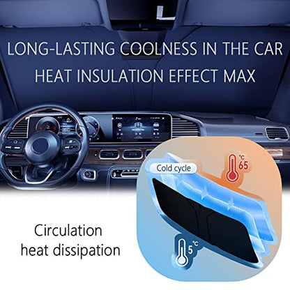 300T Thickened Sunshade for Car Windshield,Windshield Sun Shade for Blocking 99% Sunlight & Heat,Summer Cars Essentials Sun Cover for Car Windshields Fits Small Truck,SUV (XL: 63x33 inch) - color: XL(63 x 33 inch)
