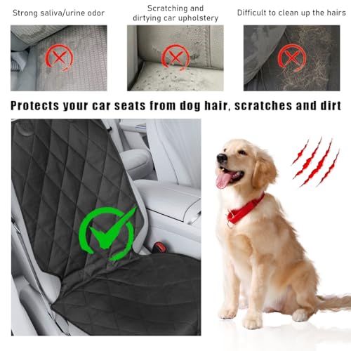 Car Front Seat Cover for Dogs, Scratch-Proof Car Seat Cover for Pets, Non-Slip No-Skirt Seat Cover for Most Vehicles, Universal Car Accessories