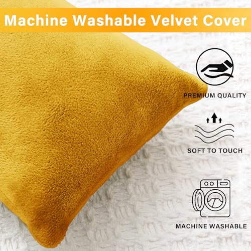1 MIDDLE ONE 2 Pack Small Pillow, Memory Foam Mini Pillow 11 X 7 Inches for Travel, Sleeping, Nap and Neck, Knee, Lumbar Support, Tiny Cushion for Pet, Dogs (Golden Yellow) - color: Golden Yellow, size: 11x7 inch