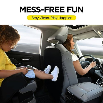 Back Seat Cover for Kids, 2 Pack X-Large Waterproof Kick Mats Backseat Protector, Durable Car Seat Back Protectors for Vehicles to Protect from Dirt, Mud & Scratches, Fits Most SUVs and Vans