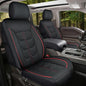 Nilight Car Seat Cover Custom Fit 2007-2024 Jeep Wrangler JK JL 4-Door Waterproof Wear-Resistant Faux Leather Anti Slip Cushion Set (2 PCS Front Covers) - color: Front Sets 2 Seat, style: Jeep Wrangler 2007-2024