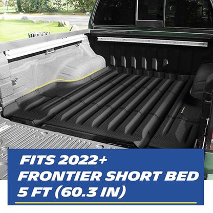 MICHELIN Truck Bed Mat for 2022-2026 Nissan Frontier 5 FT / 60.3" Only (Not Fit Drop-in Bed Liners), All-Weather Truck Bed Liner, Custom Fit, Durable TPE Bedliner, Non-Slip - size: 3) Frontier | 22-26 | 5 FT