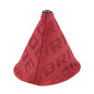 Universal Manual Red Canvas Shift Lever Knob Boot Dust Cover JDM Style Gear Shift Knob Collar Hyper Fabric - color: Red