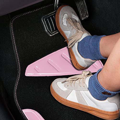 CAR PASS Jelly Waterproof Universal Fit Car Floor Mats, Girly Car Carpet Mats with Anti-Slip Nibbs Backing & Driver Heel Pad Fit for SUV, Vans, sedans, Cute car mats of 4pcs for Women (Pink) - color: Pink