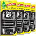 LITTLE TREES Car Air Freshener | Vent Wrap Provides Long Lasting Scent, Invisibly Fresh | 16 Air Fresheners | Black Ice - color: Black Ice, size: 4 Count (Pack of 1)