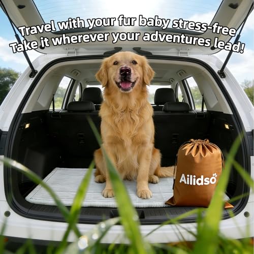 Dog Car Seat Cover, Pet Couch Covers for Car and Sofa, Non-Slip Backseat Pet Bed Mat, Machine Washable, Soft Plush Travel Seat Protector with Portable Storage Bag (White,23.6''×82'') - color: White, size: 23.6''×82''